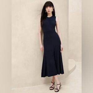 Pleated Midi sweatwr Dress